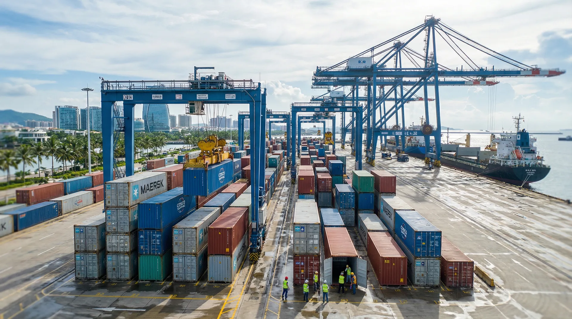 الصين تسرع التجارة عبر ميناء هاينان