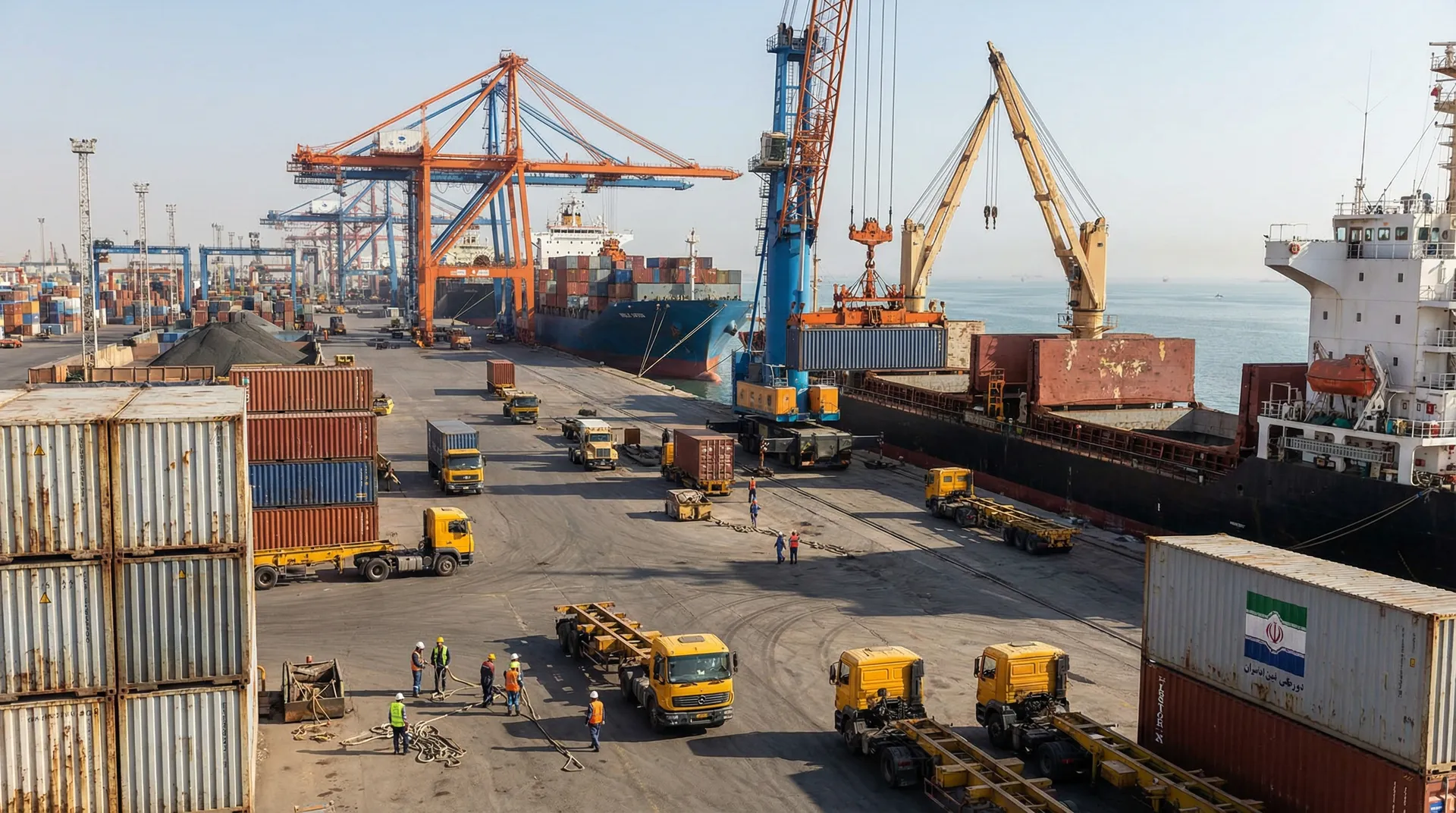 موانئ إيران تحافظ على إيقاع الشحن دون توقف